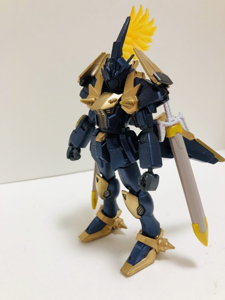 黒騎士ガンダムDN91仮面装備
仮面は被せてあるだけなので簡単に取り外しでき、中にはガンダムフェイスがあります