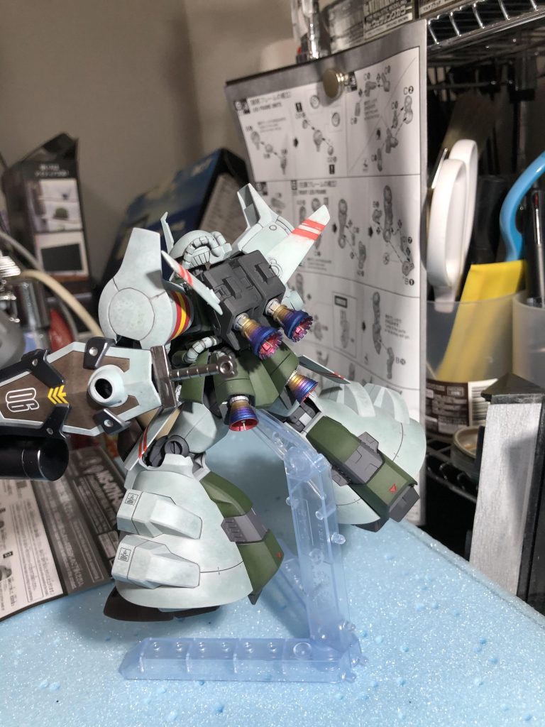 バーニアのディティールアップ！
既存のバーニアは、フライトタイプにしては小さいので別売のパーツに差し替え。