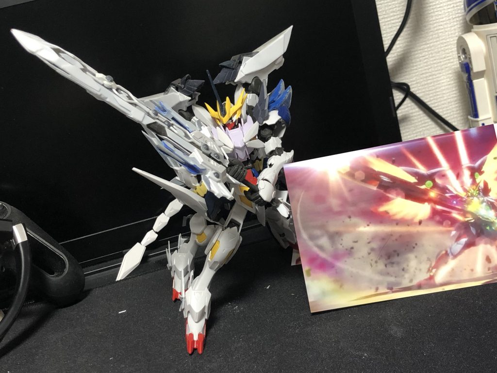 サフ前の画像!動画のスクショと比べて近くなるまで外装にプラ板を貼り付け確認( ¯▽¯ )