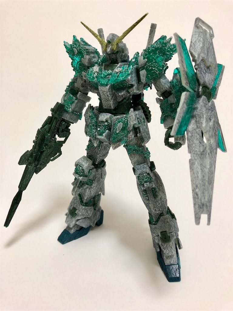 HGUC ガンダムベース限定 ユニコーンガンダム（光の結晶体）〜シルバーグリーンVer.〜–2枚目/制作者：すてでぃ