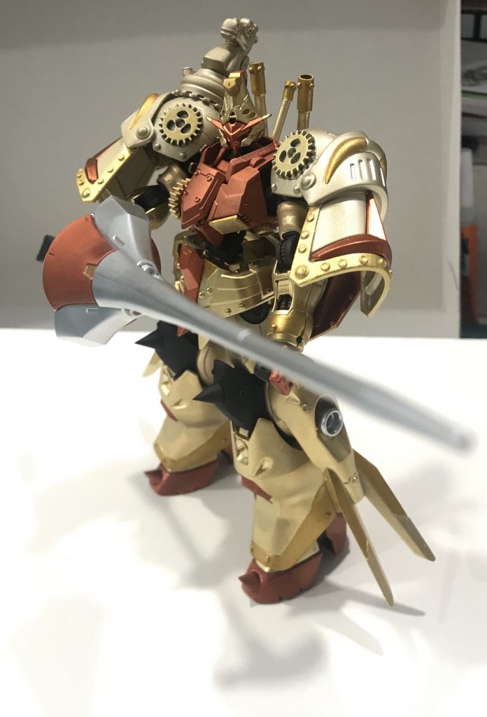 今回は武器(ランス)もきっちり作成、塗装しました！
汚しはせずにこれにて完成です。