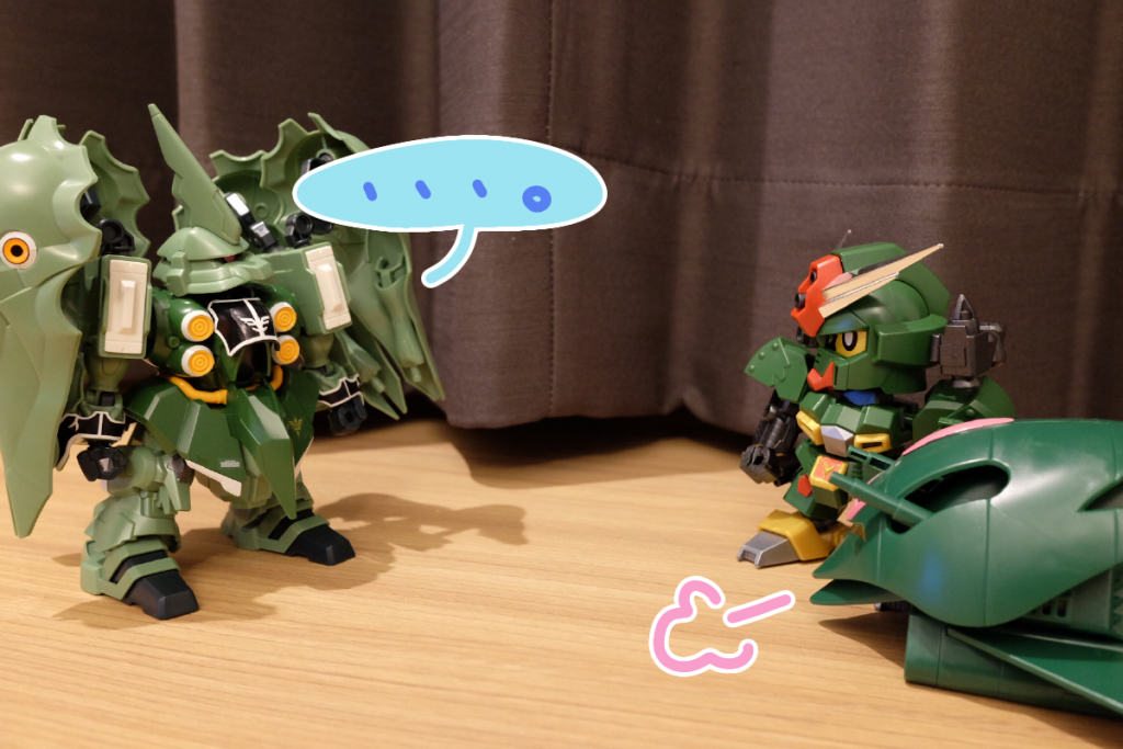 コマンド:クシャトリヤはどうする?
クシャ:えっ、私?
あの子:この際、一機でも二機でも変わらないわよ……