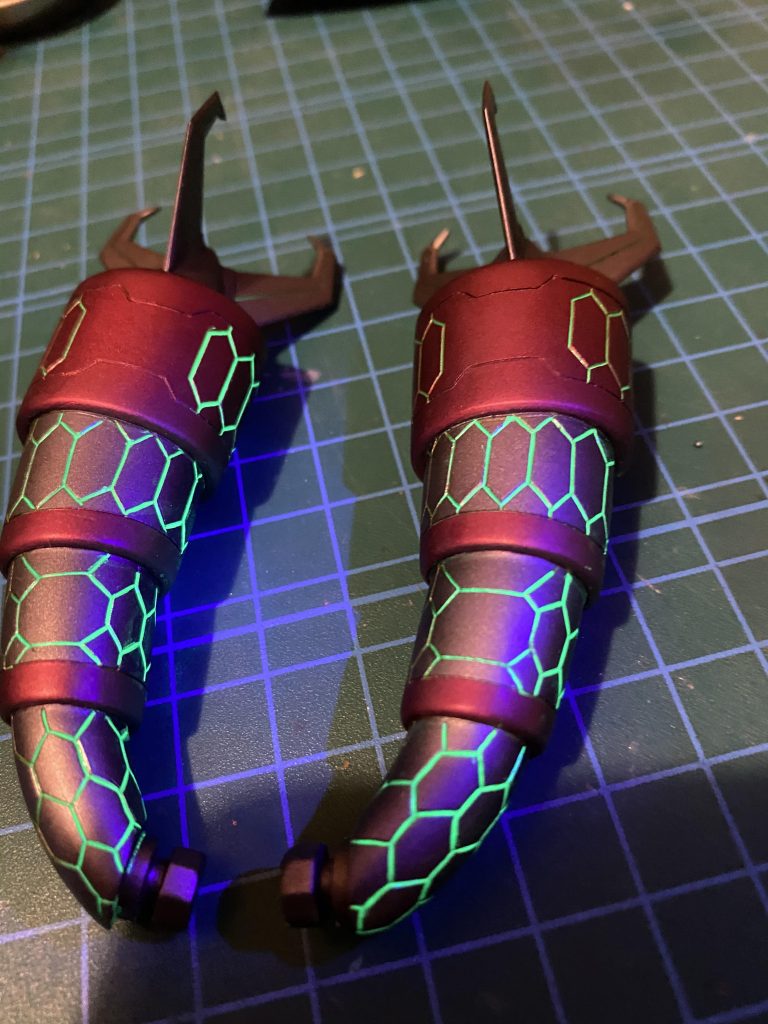 腕もこんな感じにしました