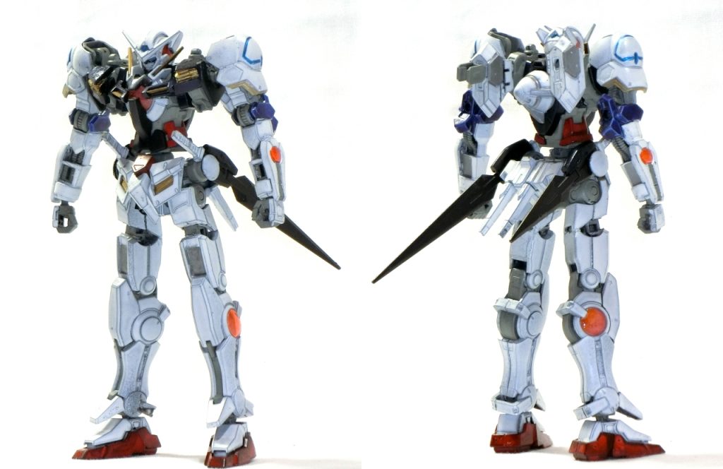 前腕・大腿・腹・脇をそれぞれ拡張して全体のバランスをとる感じに。