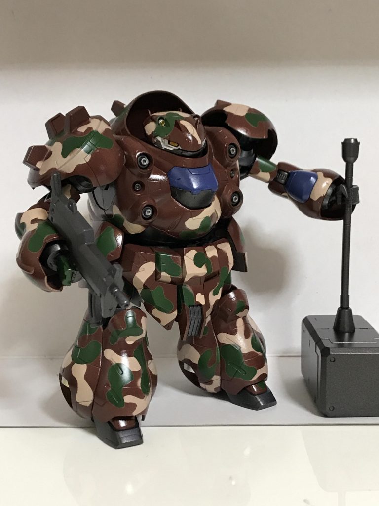 汚し前の半ツヤ状態
マシンガンは自分のイメージと合わなかったので、弾切れとして外しました。