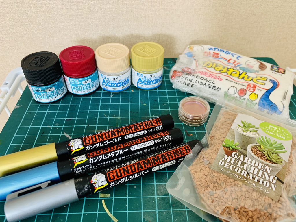 今回使った塗料等になりますが、載せれなかった物もあります😣