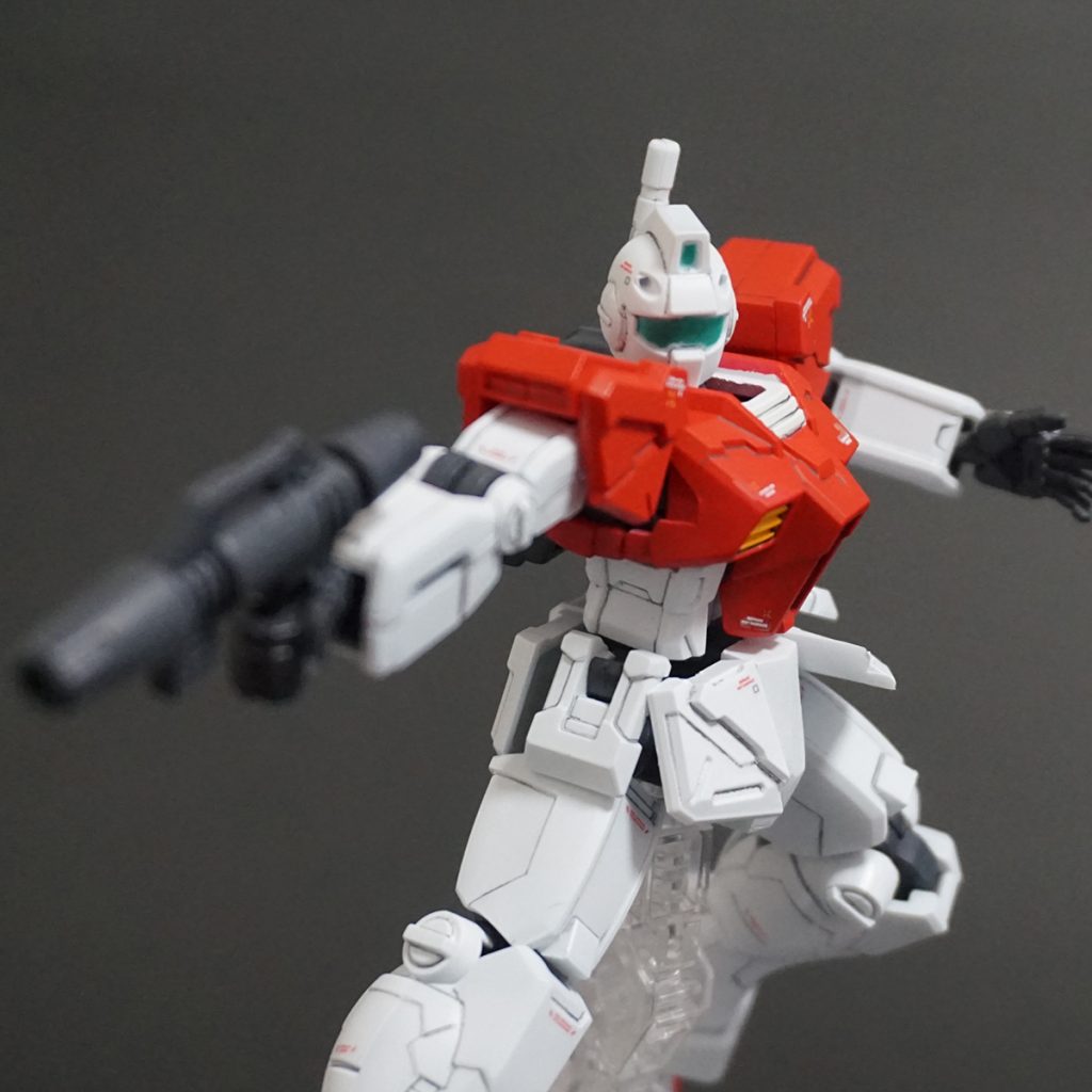 ビームスプレーガンを構えて