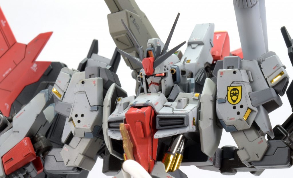 顔もアンテナ増やしたり、マスクにモールドを追加して、凶悪極まりないヒール顔に。