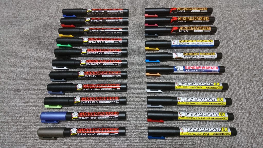 [使用マーカー一覧]