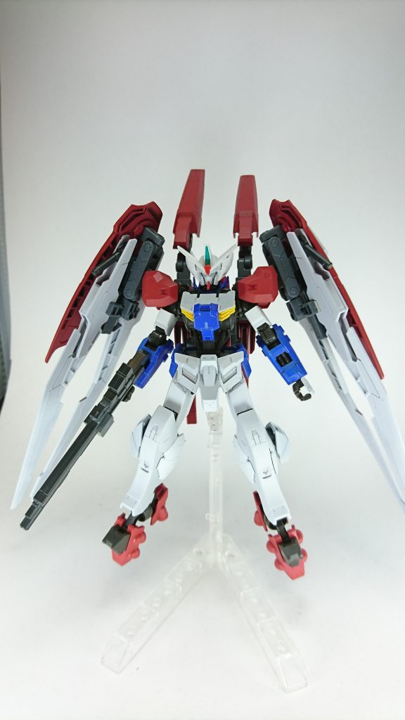 正面
フェイスはジェミナス01とバルバトス
肩部はスローネツヴァイ・ライトニングウェポンMark3を主に使用してます