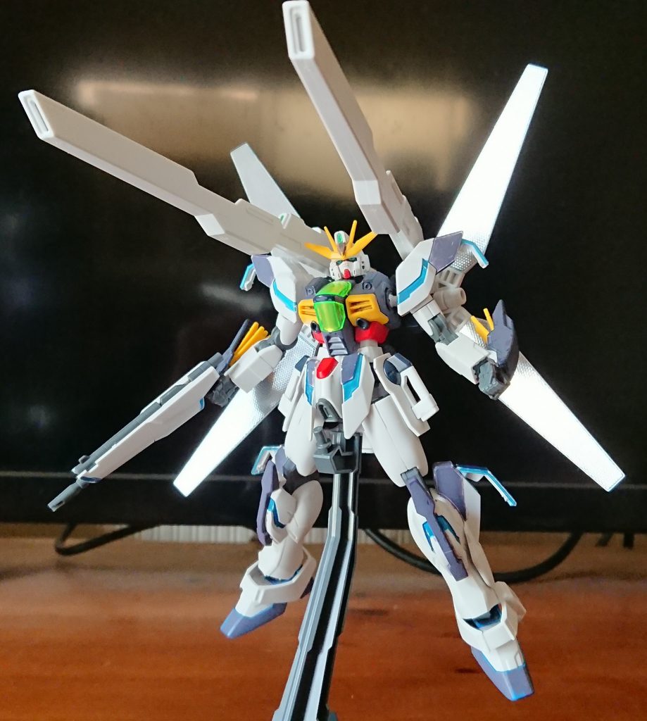 ガンダムDX冥王
型式番号 GX-10000
武装
シールドバスターライフル×2
ブレストバルカン
ブレストランチャー
ビームソード
エクステンドサテライトキャノン
ガンプラ心形流奥義 冥王拳
ビルダー ヤサカ・マオ
設定 ヤサカ・マオがガンダムX十魔王の後を継ぐ為に制作したガンプラ、ガンダムXの後継機的機体、ガンダムDXを改造し、随所にかつての愛機であったガンダムX魔王のパーツが組み込まれている
エクステンドサテライトシステムは、過去に対戦したスタービルドストライクのRGシステムを独自解釈で作り上げた物でシステム起動中、各所のリフレクトスラスターが展開され、従来のハイパーサテライトシステムの3倍の出力を確保、更にスタービルドストライクのビルドナックルを参考にした拳打、冥王拳を隠し持つ等、相変わらずのパワーを持っている
以上痛々しい設定盛り盛りなガンダムDX冥王でしたww