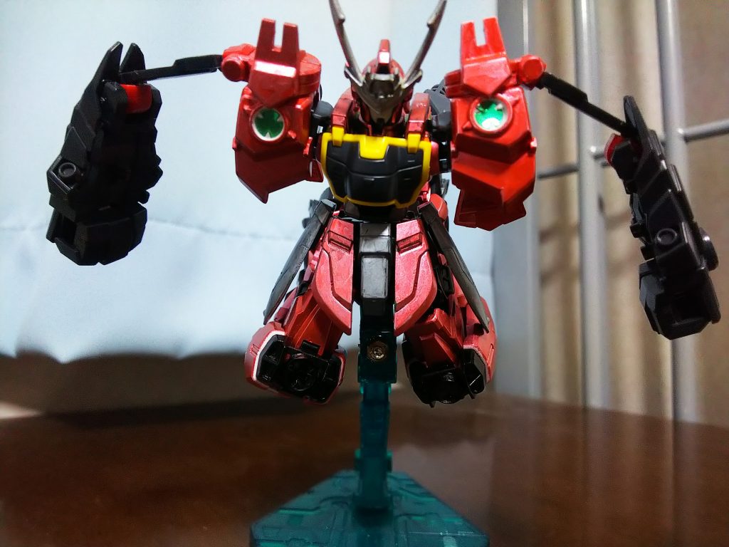 膝装甲~膝砕~ニークラッシャー
両腕を失ったジーエンアルトロンの足を破壊します。