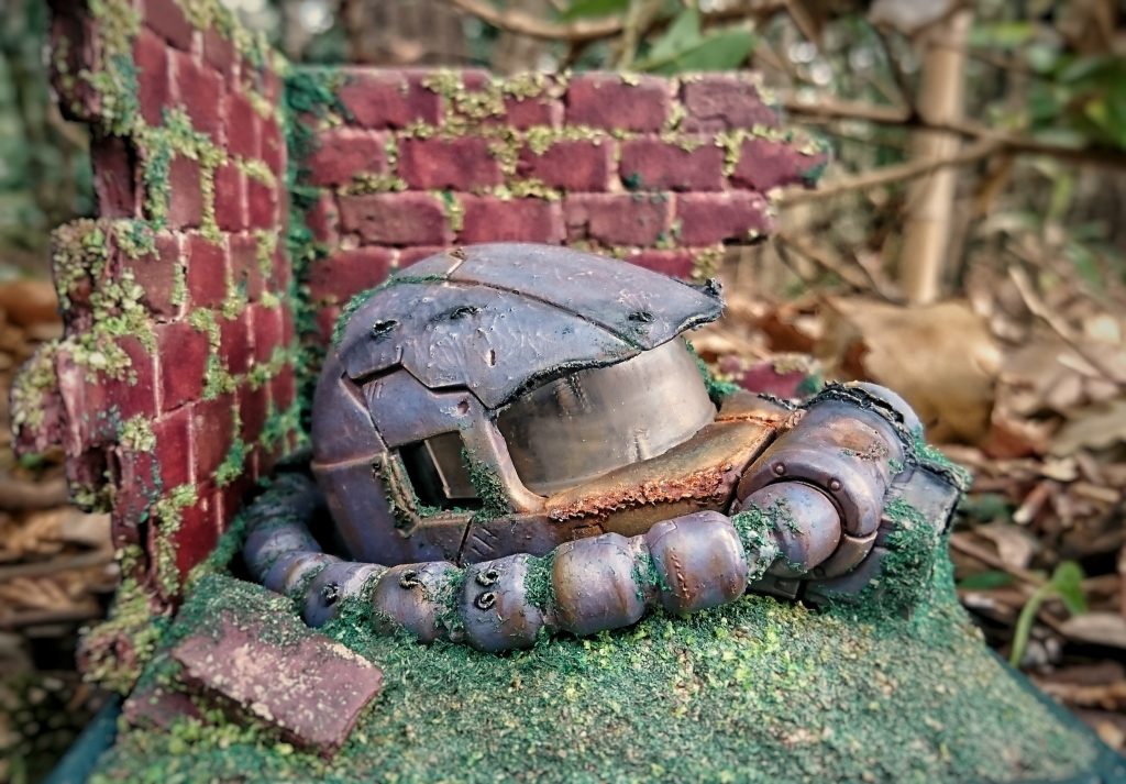 それっぽくブロック壁作ったけど、スケール感が合ってないです。