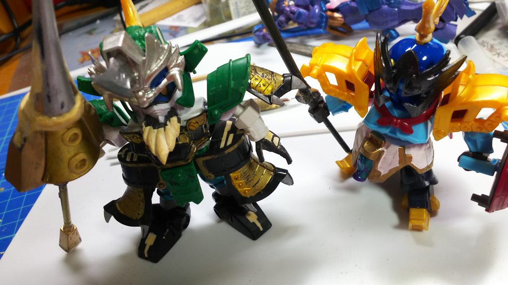 塗装前です
髭はパテで延長しました