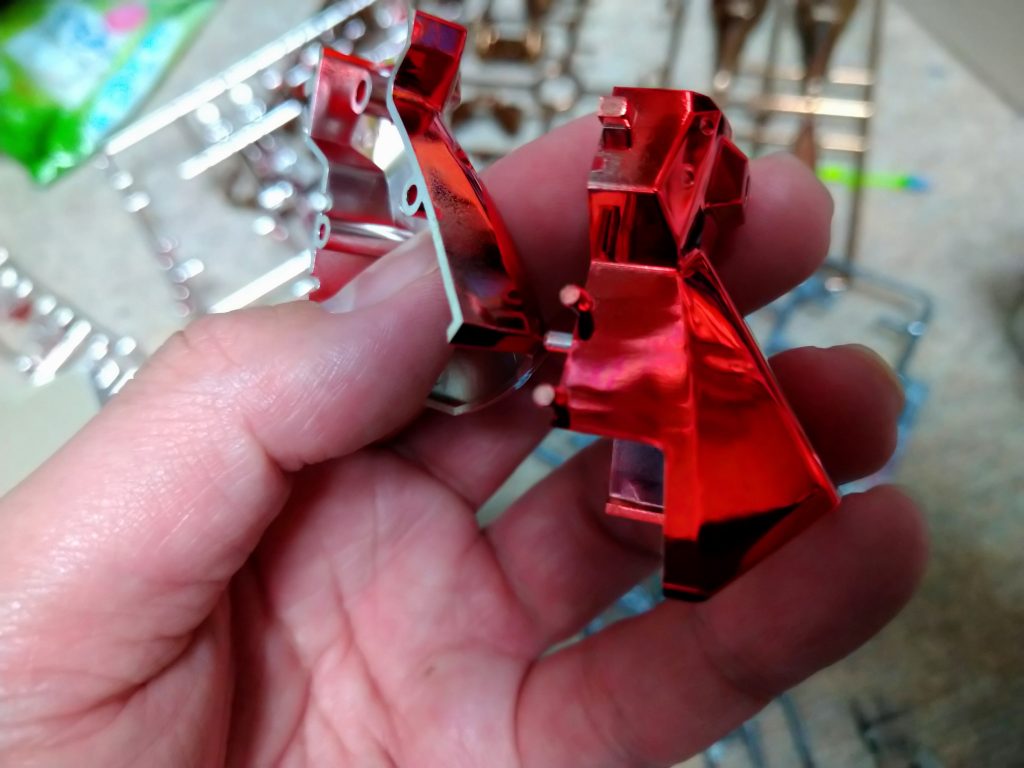 片面メッキで甘い部位はタッチアップ