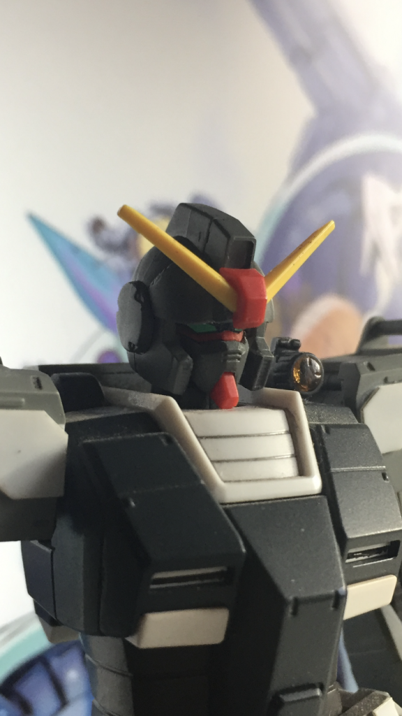 まあ、陸ジムには陸ジムの良さが有りますよね、わざわざガンダムヘッドにしなくても良かったかな？なんとなくピクシーとか、ブルーディスティニーを彷彿とさせますね。