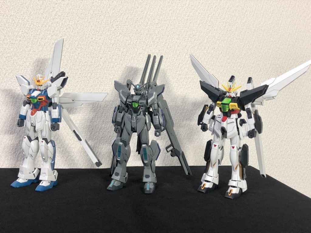 以前製作したガンダムX・GXダブルサテライトキャノン運用試験装備と今回のダブルエックスで技術的ミッシングリンクが埋まりました。