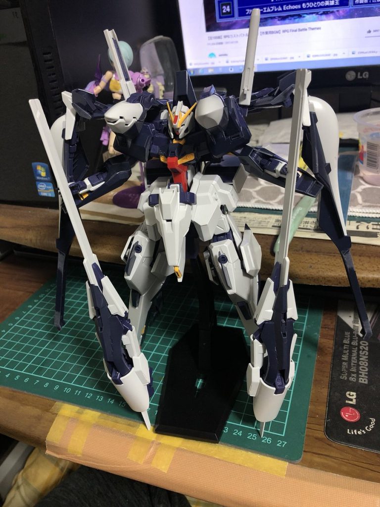 仮組終了時点　この時点で3日ほど掛かっています（ゲート処理をしながらの為）