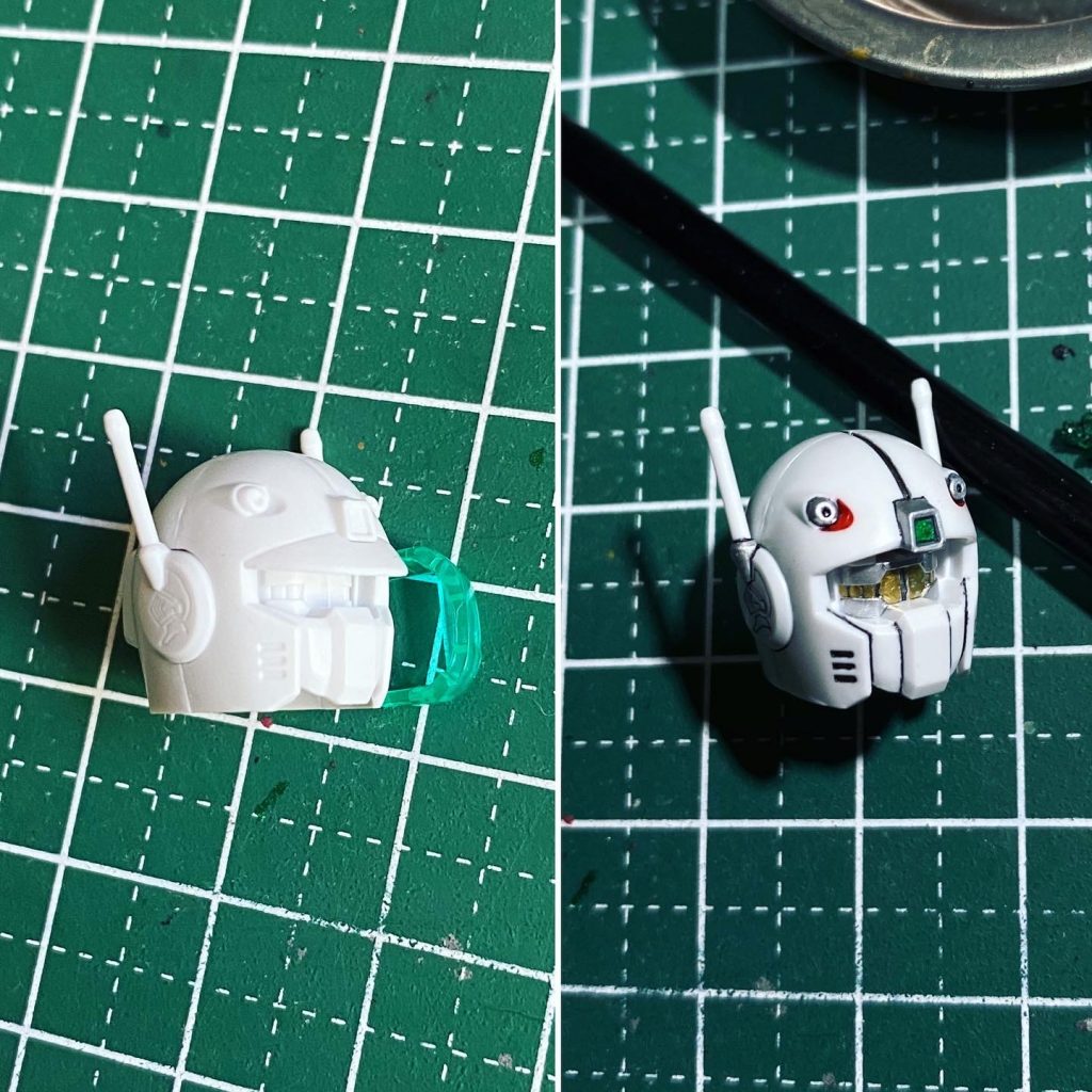 バイザーの中は一応塗り分け^ - ^