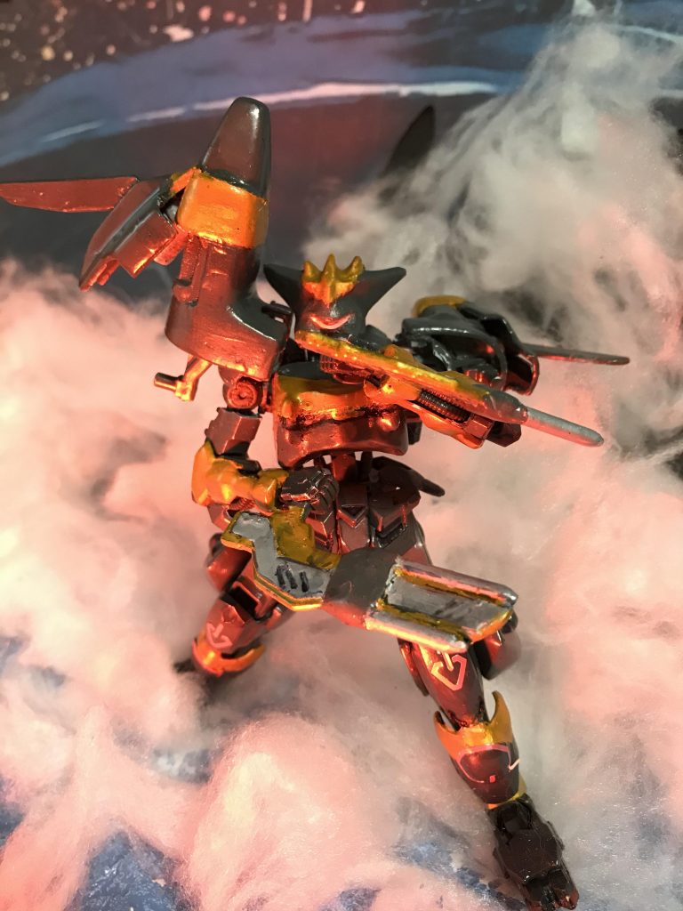 大きなメガキャノンとパンツァーファウストを投げ捨て、背中のトンファーを装備。
「バルバスターは接近戦タイプだからな!バスタァァー、トンファーッ!」
近くのリーオーをガシガシ攻撃、次々と爆散させる。そこへ数機のエルドラウィンダムが来襲。装甲が硬く、あまり攻撃が効かない。
「ダメージが少ない?こいつ中ボス的なやつかな?ならこれを試してみる!ダブルバスタァァー、コレダァァー!!」
両手に持ったバスタートンファーを相手に突き立て、電撃を食らわせてウィンダムを爆発させる。