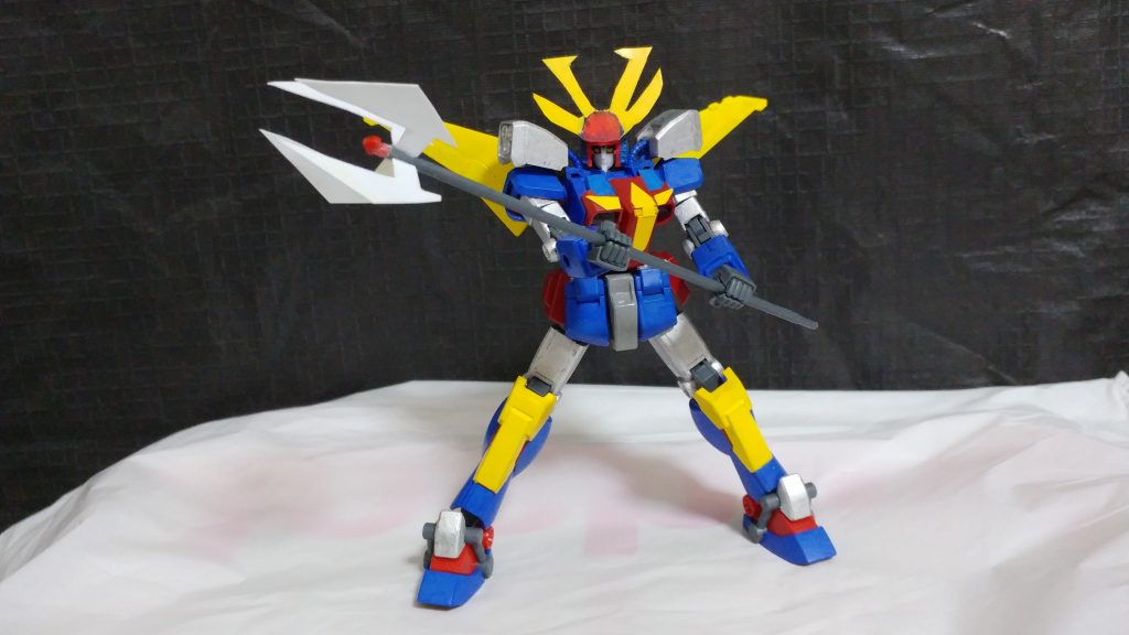 ダイタンジャベリンプラ板とランナーを組み合わせて作った槍 このジャベリンで相手を串刺しにしたり、投げつけたりして攻撃する