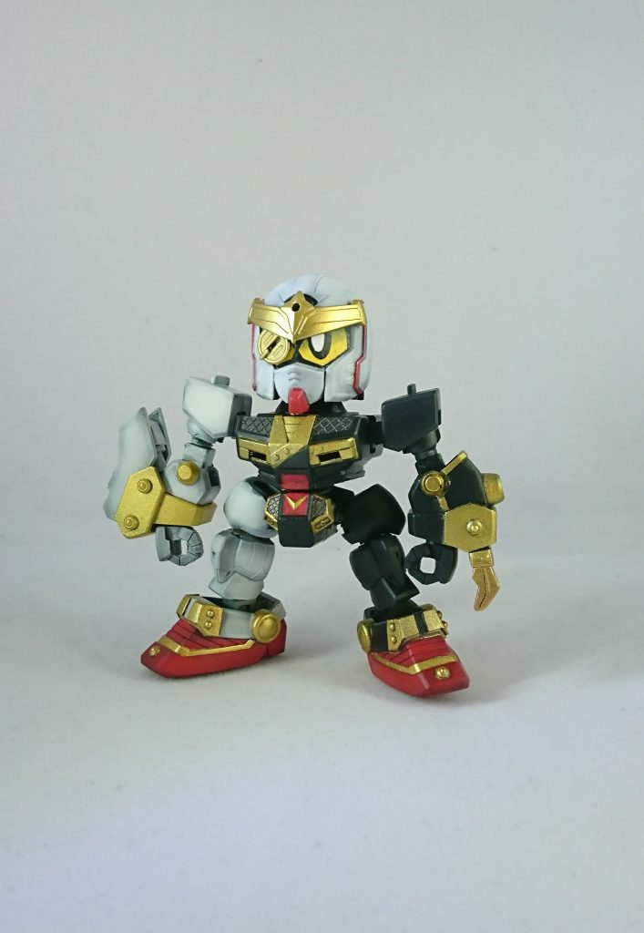 軽装正面、頭のマスク以外、肩、胴体、スリッパはキットのまま使用してます。