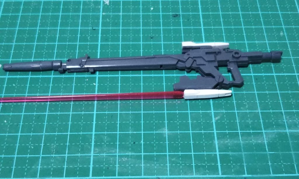 追記 
シナンジュのビームライフルを小加工したものは、ビームジュッテ風にビームサーベルを生やせます