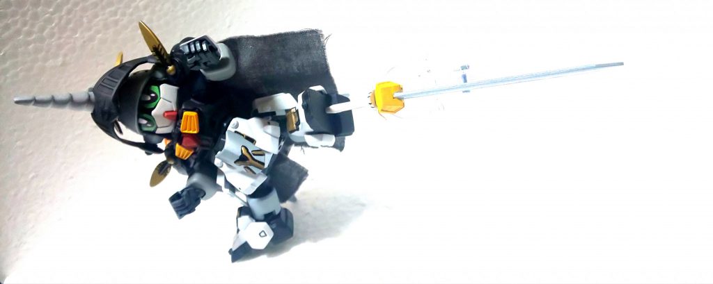 ここまで上がります。片足立ちもOK。剣を蹴り飛ばすほど戦い方は荒く、がむしゃら。 