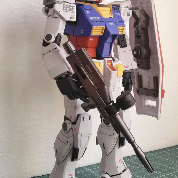 MG オリジン版 ガンダムクリアバージョン改 艶消しにしちゃった(一番くじ A賞)