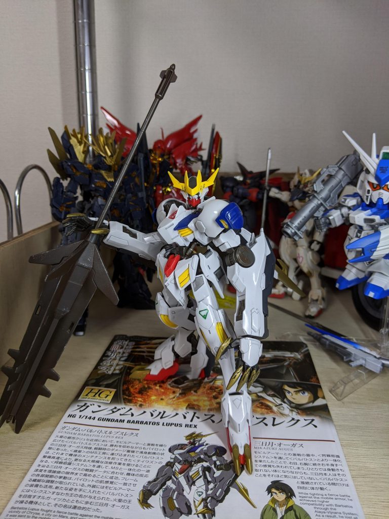 完成全体像。
Keep)ドライブラシ、ウォッシングの加減
Problem)スミ入れの色選択(光沢仕上げならより明度の低いいろでパキッとさせたほうが良かった?
隠蔽の弱い色での部分塗装(黄色が透ける…重ね塗りでムラムラに…)
Try)隠蔽力の強い黄色探し。部分塗装時の下地処理
Problemの解決法、ご存知の方ぜひコメントください