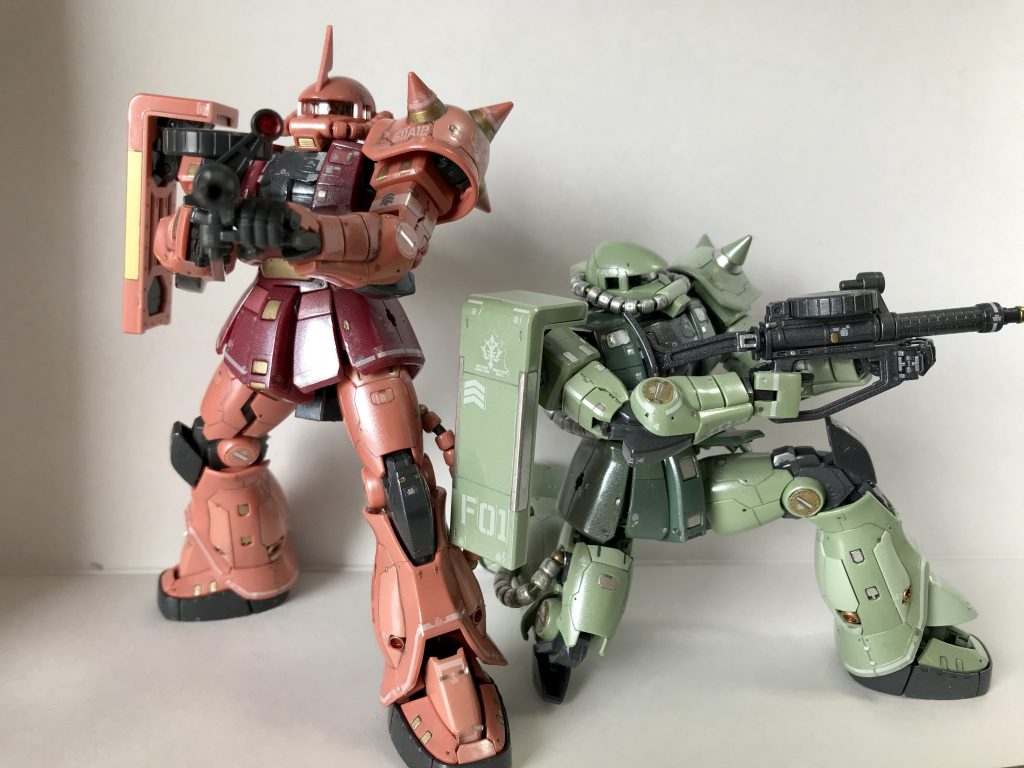 ほんと、ザクは名機ですね～(^^)
（ただ、ポロリが多く、ポージングを変えるのが億劫です…）