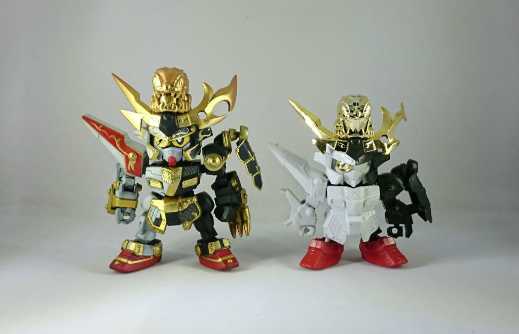 元キットと比較、鎧は前立て以外はほとんどキットのままです