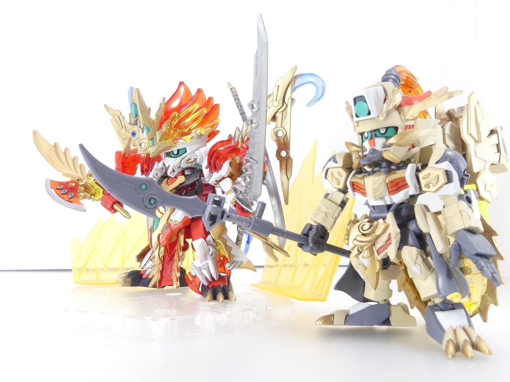 フォース「ジャスティスファイト」：そういえば彼は第「三」の漢。激爪孫権と。激爪孫権の立神・極には３つのメモリを同時発動できるデバイス機能が組み込まれており、本機からもクローメモリを借りる事ができるのは前々回で解説したとおり。あと１個分の空きは、フォースリーダーに受け渡した時にその力を発揮するはず。さて、フォースリーダーはどんなガンプラを使うのだろうか･･･？･･･すべてはガンダムベースの再開を待て！※ヒント・ペルフェクティビリティ。「ジャスティスファイト」のガンプラ自体はまだまだ続きます。【次回予告予定】オーガさん。ついにリアル形態の登場、GP-羅刹天。