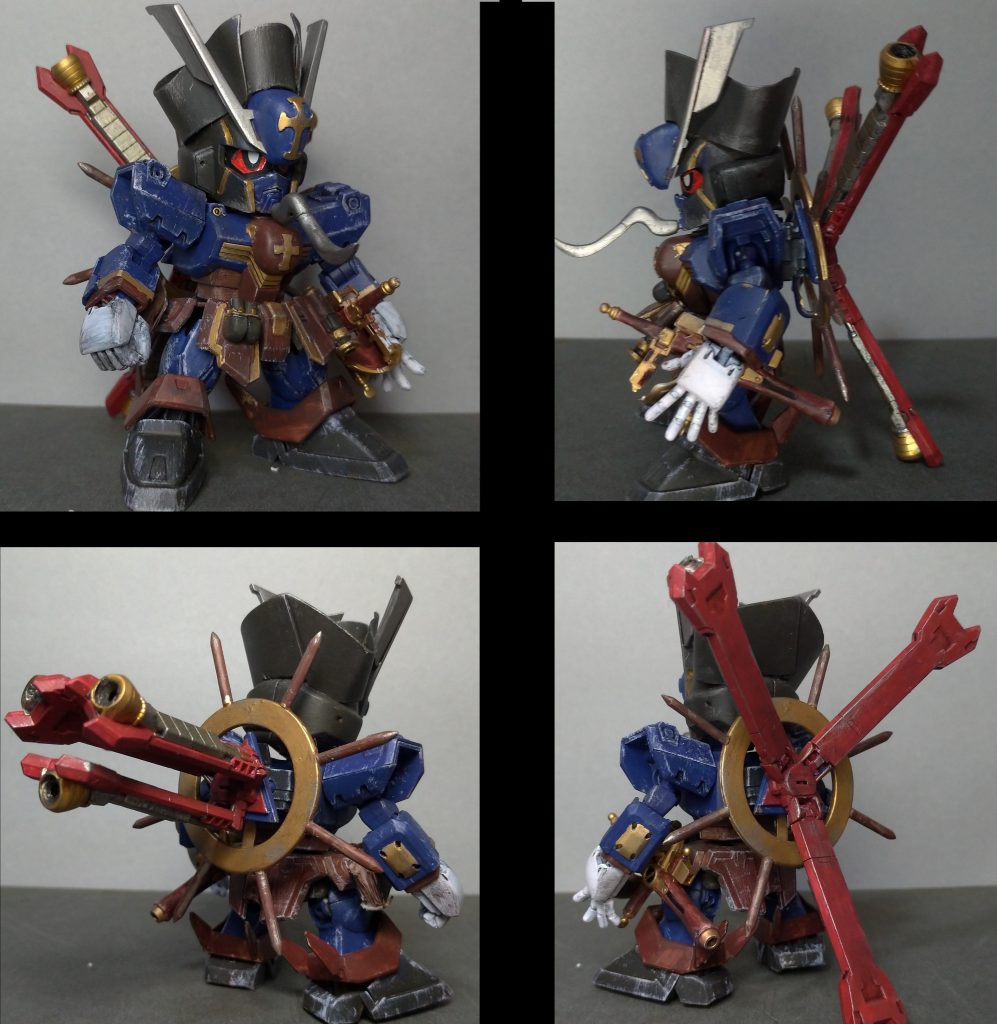 普段は名を隠し*「レジスタンスガンダム」*という仮名を名乗る。
クロスボーンガンダムX2をベースにマホガニーと紺を基調とする彩色がなされ、全身に多数の武装を持つ。