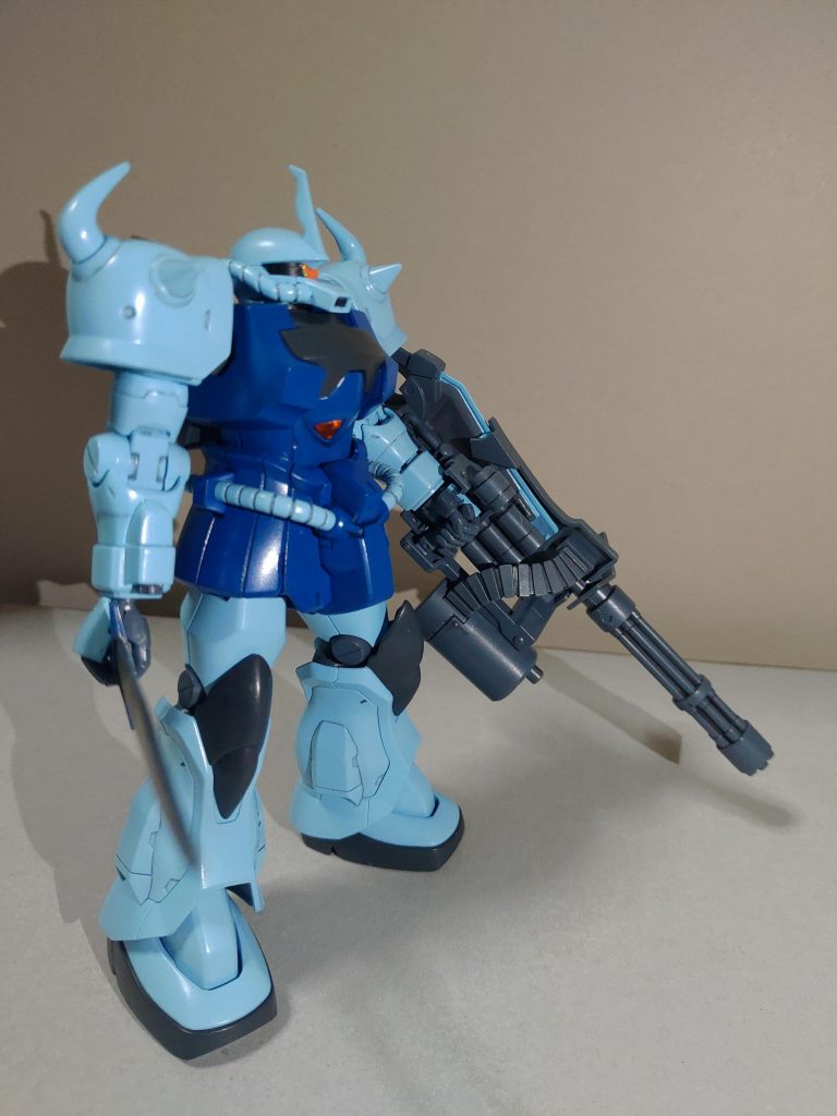 いつもはパチ組みで終了の武器。今回は塗装せずともスミ入れはやりました(笑)