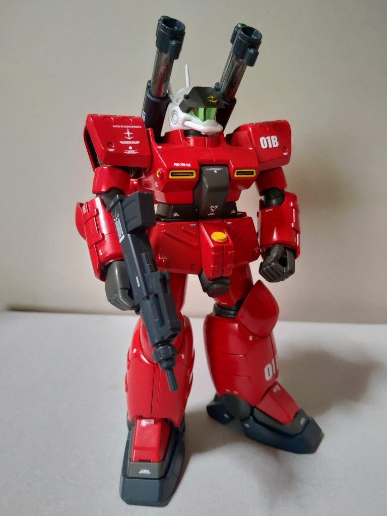 珍しく武器にもデカール貼りました。でも無塗装。緑も無塗装にするか悩んだ結果は無塗装で決定。半ツヤコートはやってます。