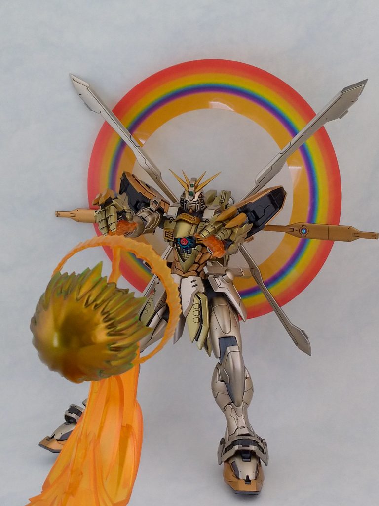 石破天驚拳。これはコトブキヤ・ロックマンXのチャージショットパーツを流用して用意してみました。それっぽく見える……かなぁ?