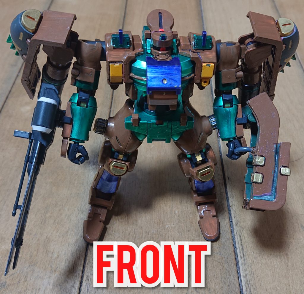 機体の色をブラウンに決めた理由は、地上の戦場で活躍している設定のためです！