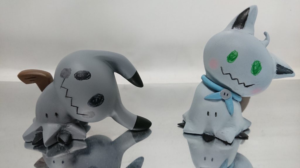 閲覧頂き、ありがとうございましたm(__)m
通常カラーだと『売ってそう』なので、色違いverにしました(*´∀`)♪
もはや『プチッガイ』なのか……
と、思いましたが、ちゃんとキットは使ってるので(´-ω-`)
右のミミッキュは『推し』モチーフのミミッキュです♪
久しぶりに工程をずっと撮ってたので投稿しました(*´∀`)♪
また、ちょいちょい色んな人の作品を見て、コメントしたりしますね(*´ω`*)♪