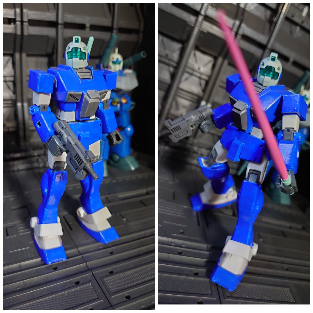 主兵装はビームスプレーガンを改造したビームガンとビームサーベル