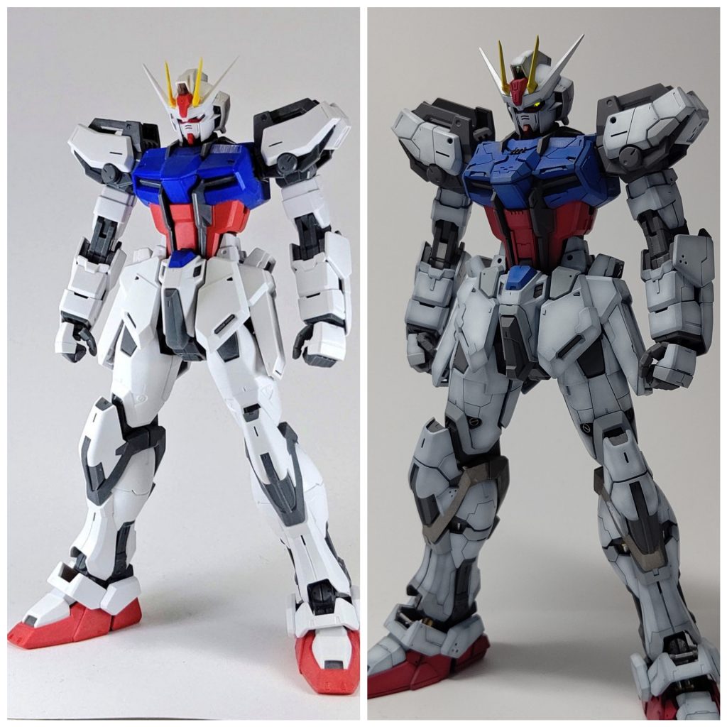 素組と塗装完了までとの比較。    +