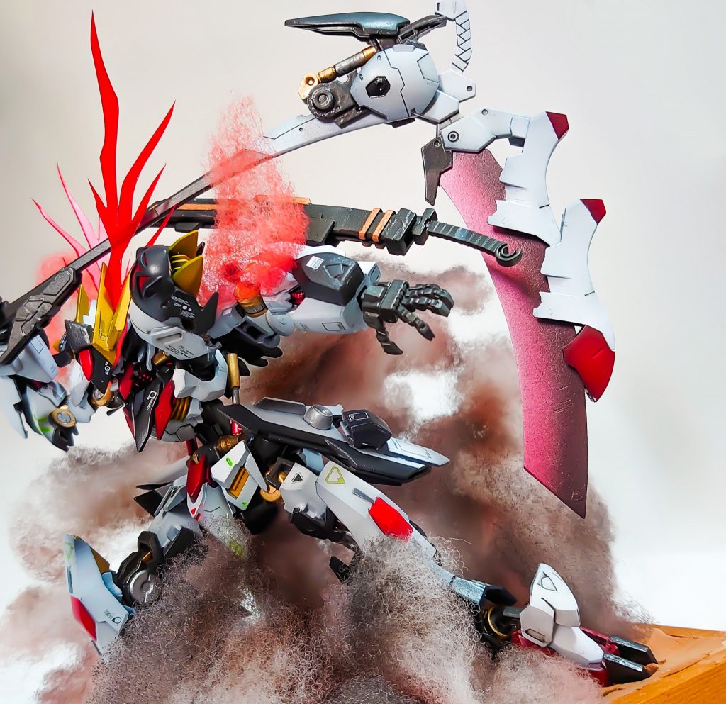 という訳で以上、バルバトスイェーガーでした。
気づけばイベント参加は毎度バルバトス作ってるけどそれだけ好きなんだって事でどうか一つ。
前に投稿したグシオンが結構自信あったんですが、こちらはミキシング部門という感じで

それではご覧頂きありがとうございましたm(_ _)m