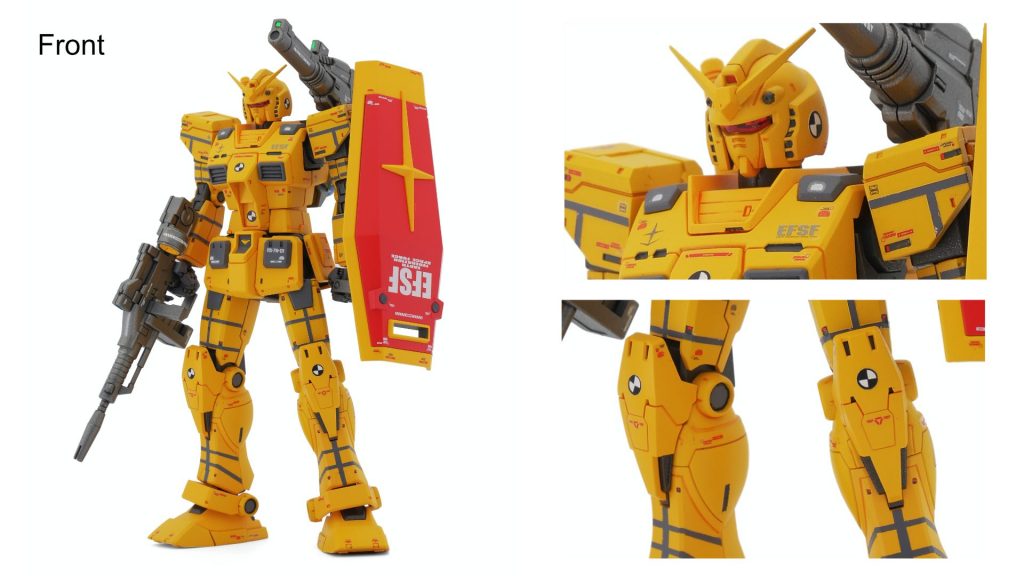 正面、頭部は局地型ガンダムのものを使用