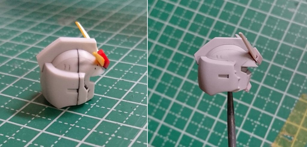 合わせ目消しには瞬間接着剤を使っています。(WAVEの黒い瞬着と×3Sハイスピードを混ぜたもの)