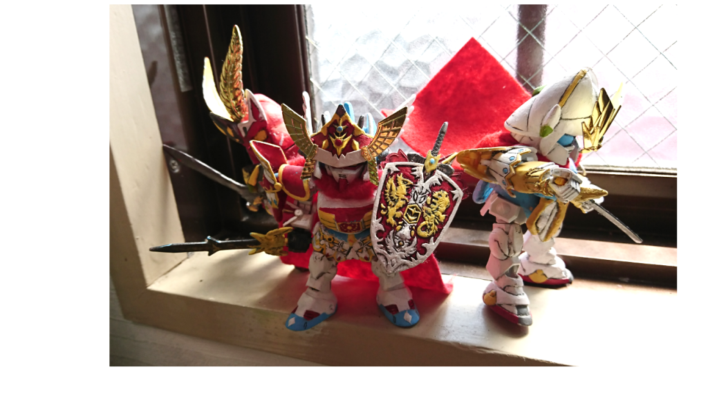 キングガンダムを中心に置いて。ファレホの発色は味があるので非常に好きです。写真にすると粗く見えるということにしておこう。