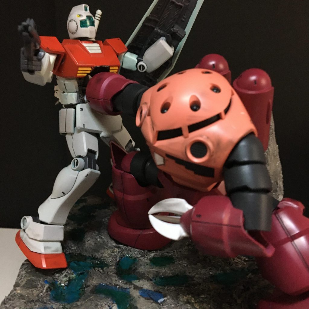 ジャブローに散るのジオラマ 改修版–2枚目/制作者：ogagaga