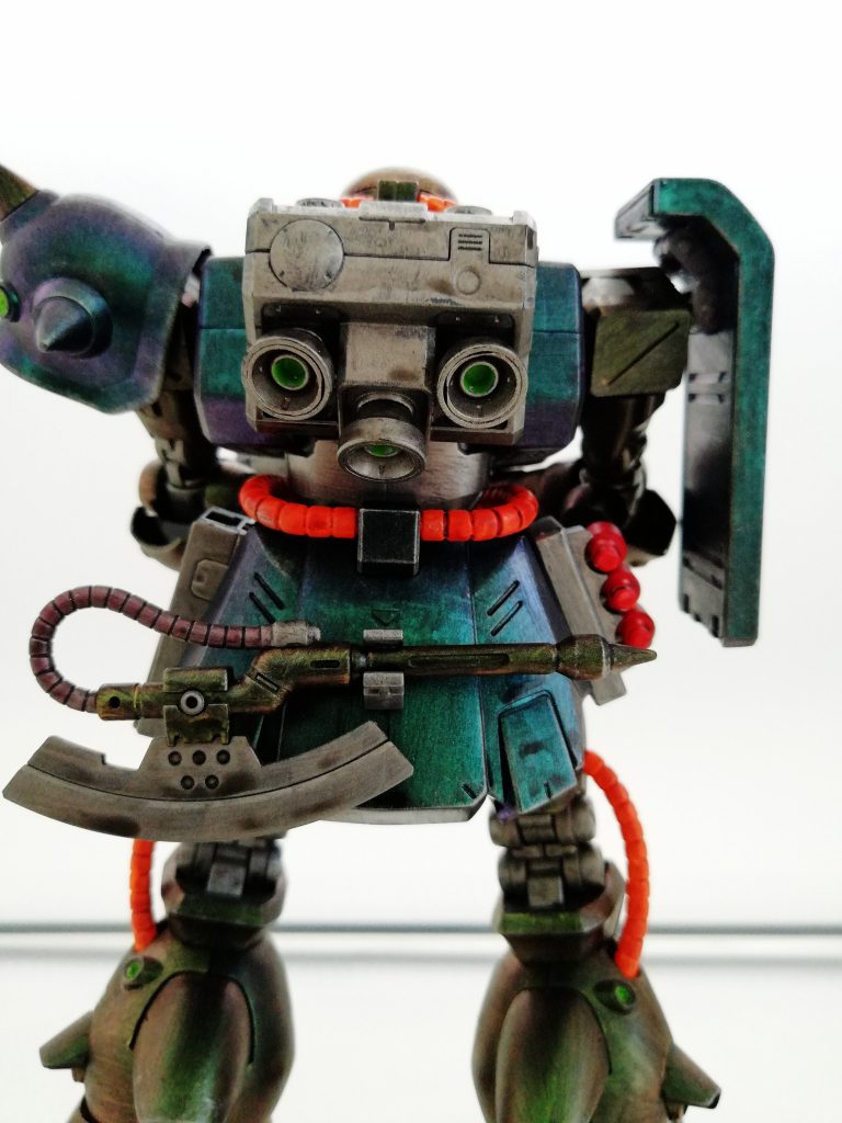 RE ザクFZ ウェザリング多め 少しマジョーラ–4枚目/制作者：避雷針