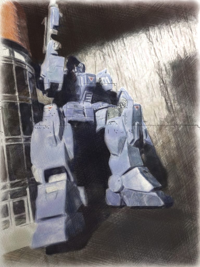 市街地戦の連邦陸軍MS小隊–4枚目/制作者：96模型店@店長ぐらむ