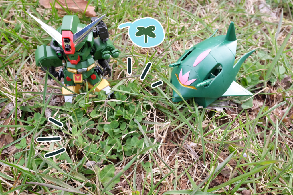 コマンド：この世界が緑色になれば、四葉のクローバーだって探しやすくなるんだぞ
あの子：まさかそれのためだけに…？

コマンド：*そのためだけだ*

あの子：*うそでしょ？*