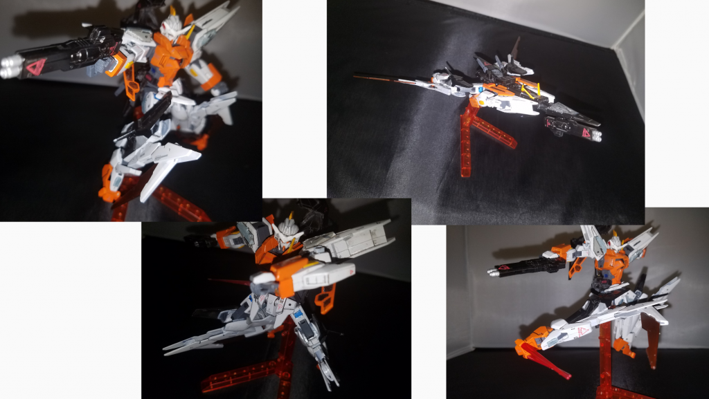 射撃武器はサブマシンガン1つしか無いが高速で接近して近接格闘戦するた近接武器が多く搭載されてる。
武装説明
GNビームサブマシンガン
※連射性と貫通率が上がっており通常のビームシールドは貫通できる
GNビームサーベル(L)(S)
※腰部にマウントされてる
※ロング(L)の方は通常の機体相手ならば一刀両断できるくらいの切れ味がある
※ショート(S)の方は主に投げものとして使用される
GNビームクロー&GNソードビット
※クロー敵を拘束、粉砕によく使われ足から出るビームは(L)と同じ切れ味をもつ
※ビットは変形時の羽翼としても使われる